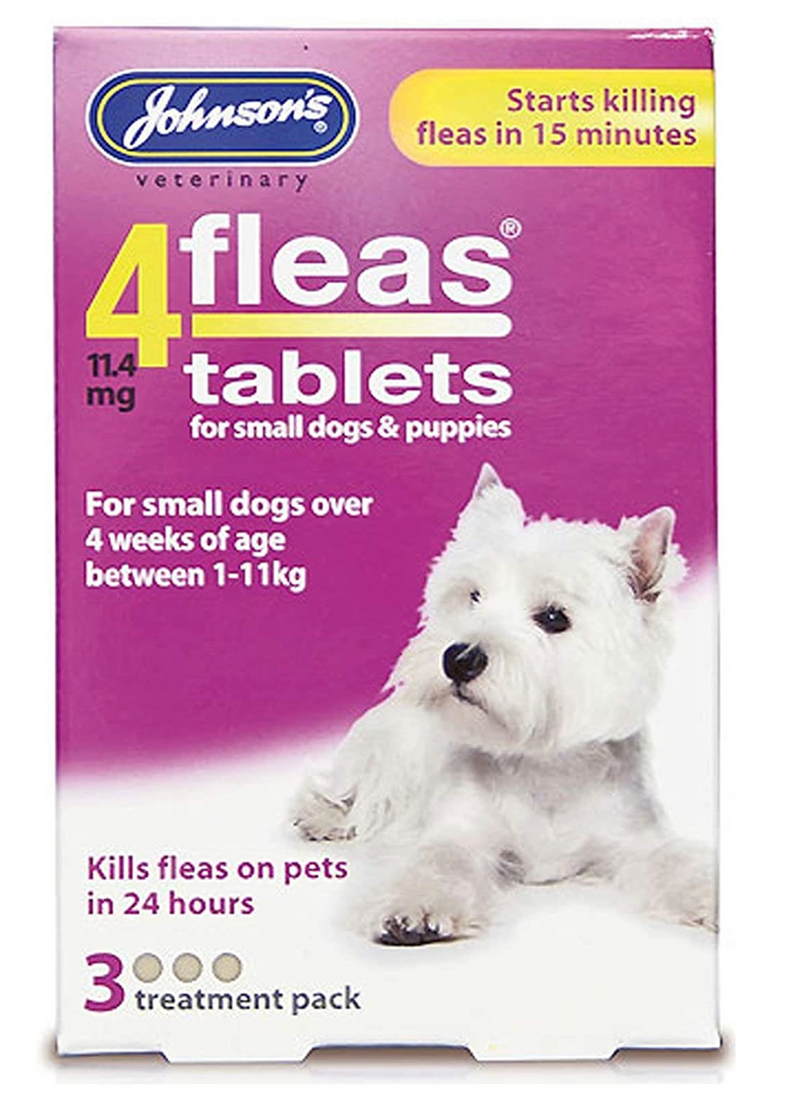 Johnsons 4Fleas Tablets Puppies & Small Dogs 3 Treatment Pack