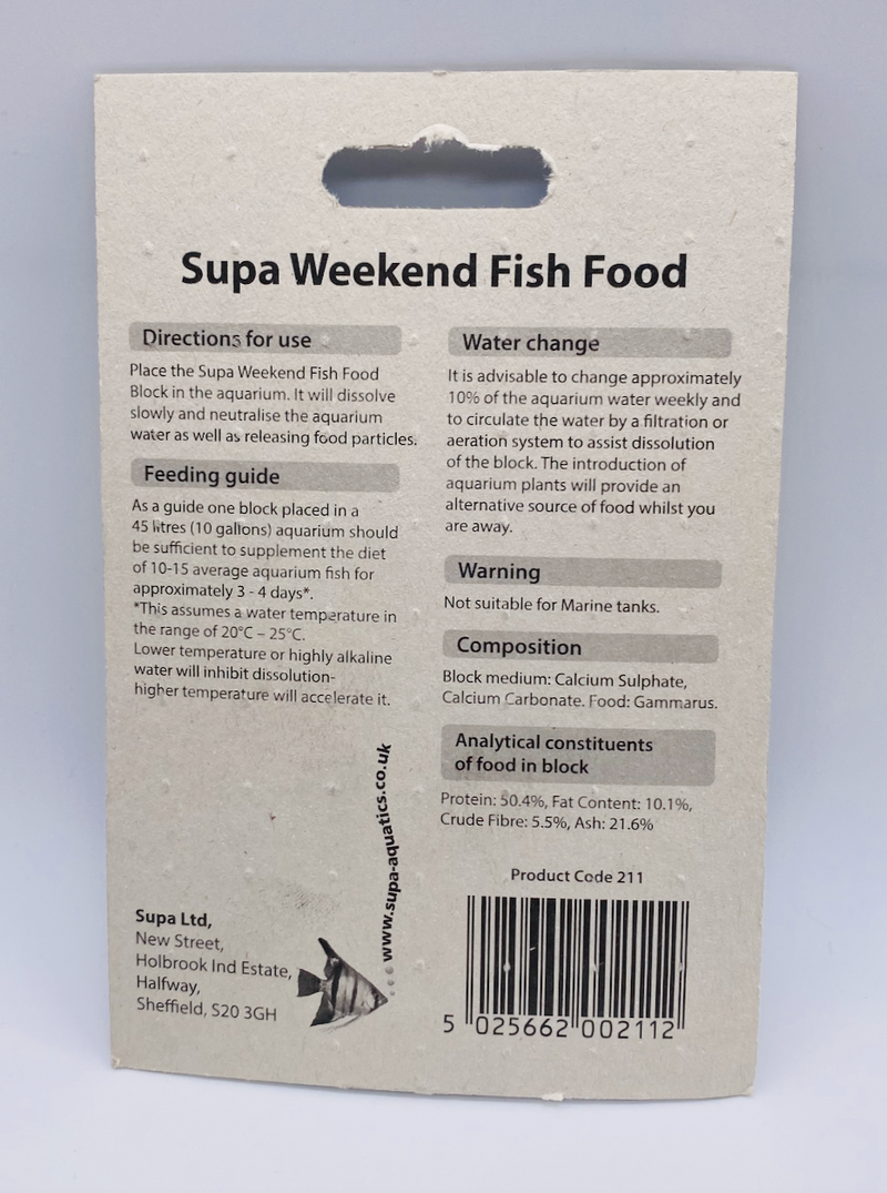 Supa Weekend Feeder (4 days)