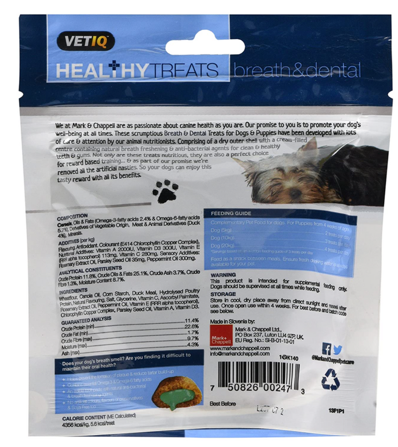 Healthy Treats Breath & Dental Dog Treats, 70g